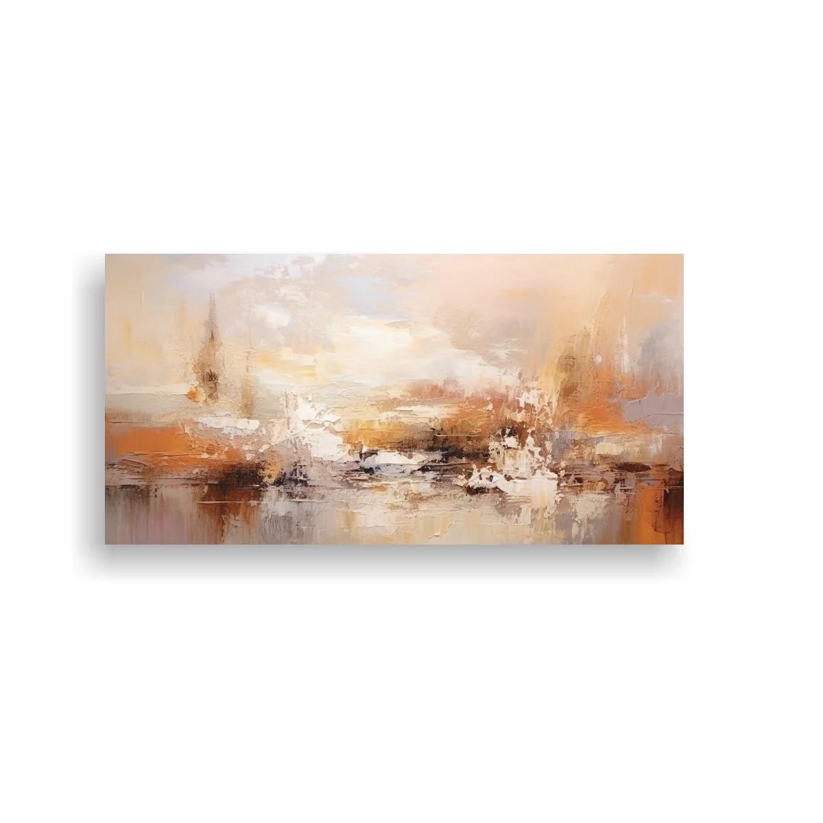 Cuadro paisaje abstracto con reflejo luminoso