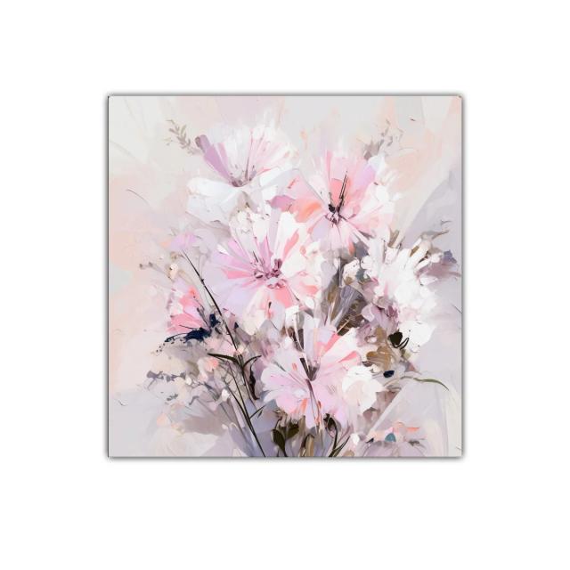 Cuadro decorativo con flores en tonos suaves y delicados