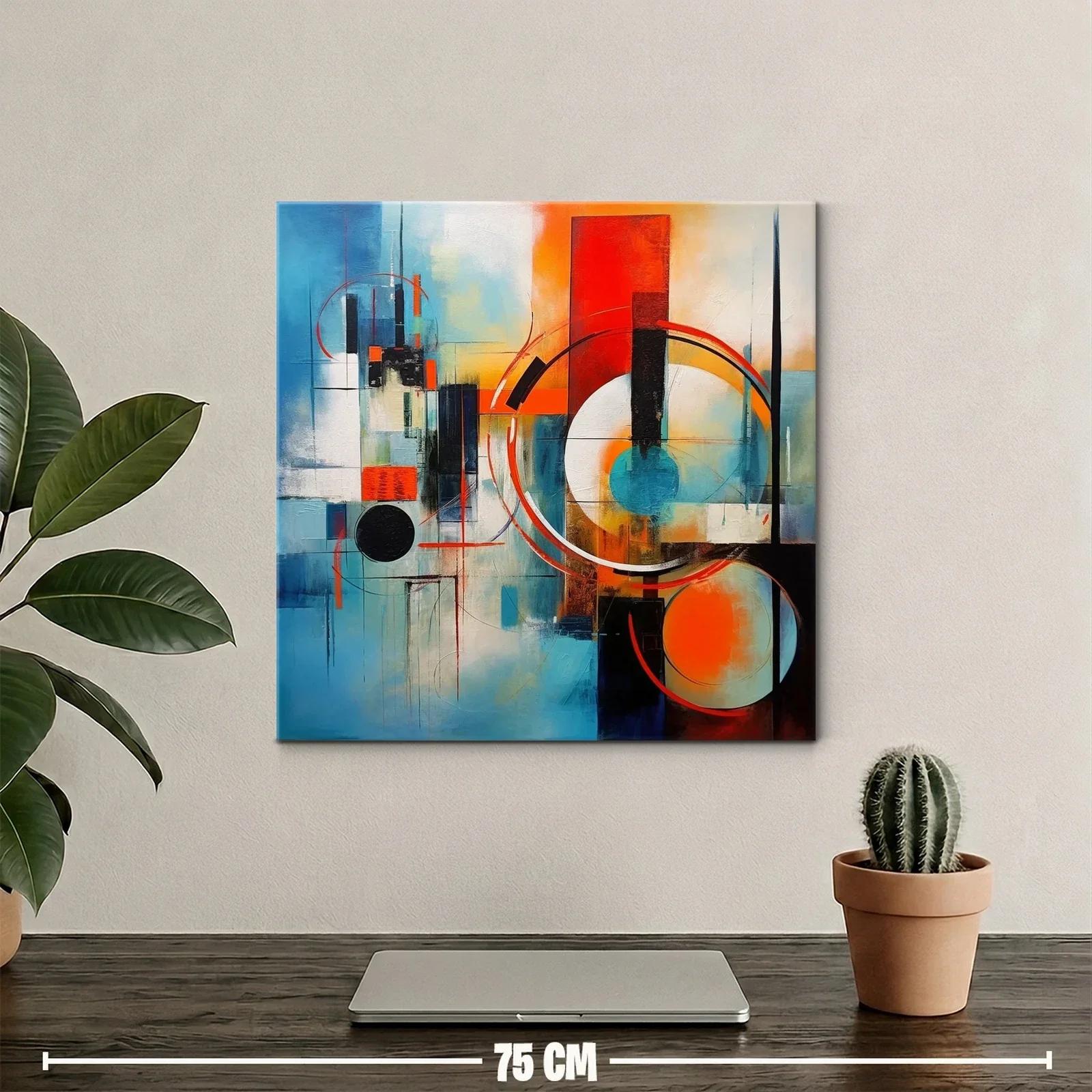 Composición abstracta con círculos y líneas vibrantes — miniatura 2