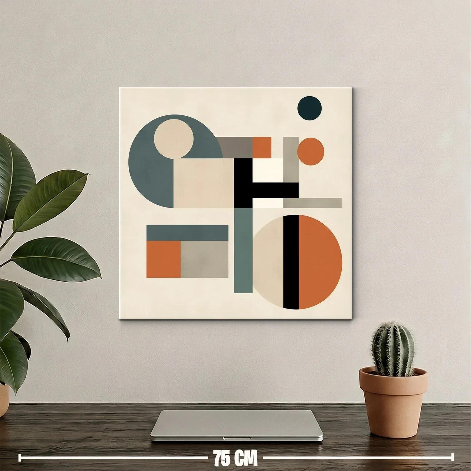 Composición geométrica con tonos tierra y azul grisáceo — miniatura 2