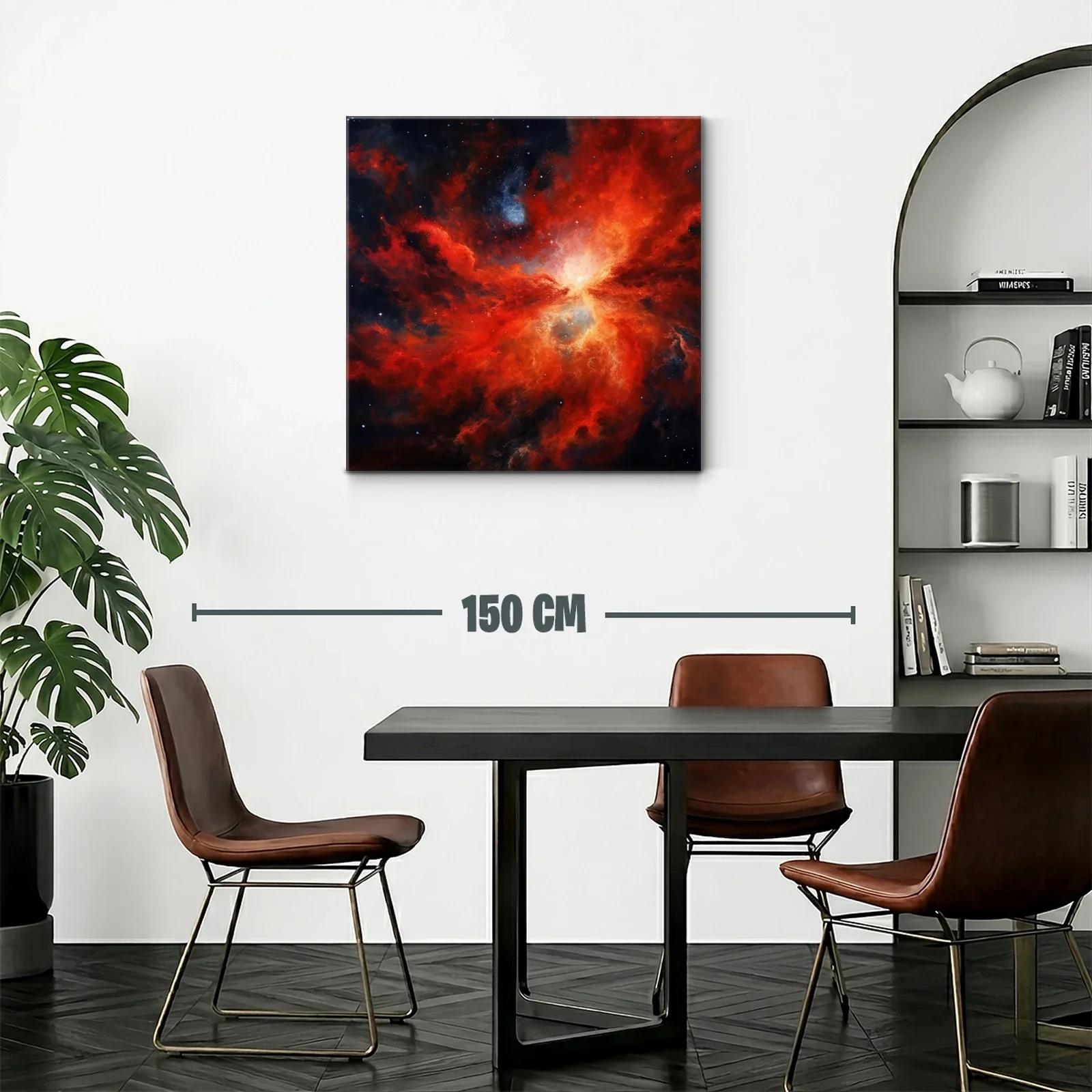 Explosión cósmica en vibrantes tonos rojos y naranjas — miniatura 2