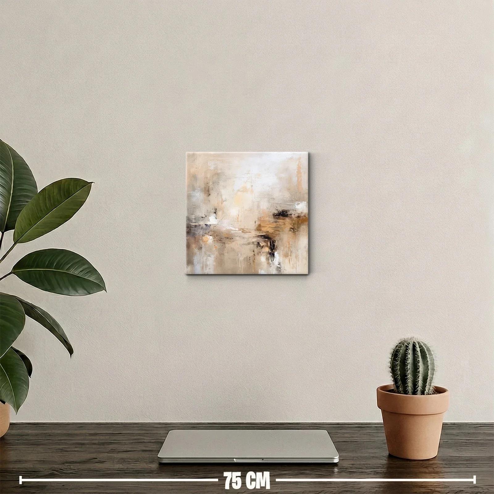 Composición abstracta en tonos cálidos y neutros — miniatura 2