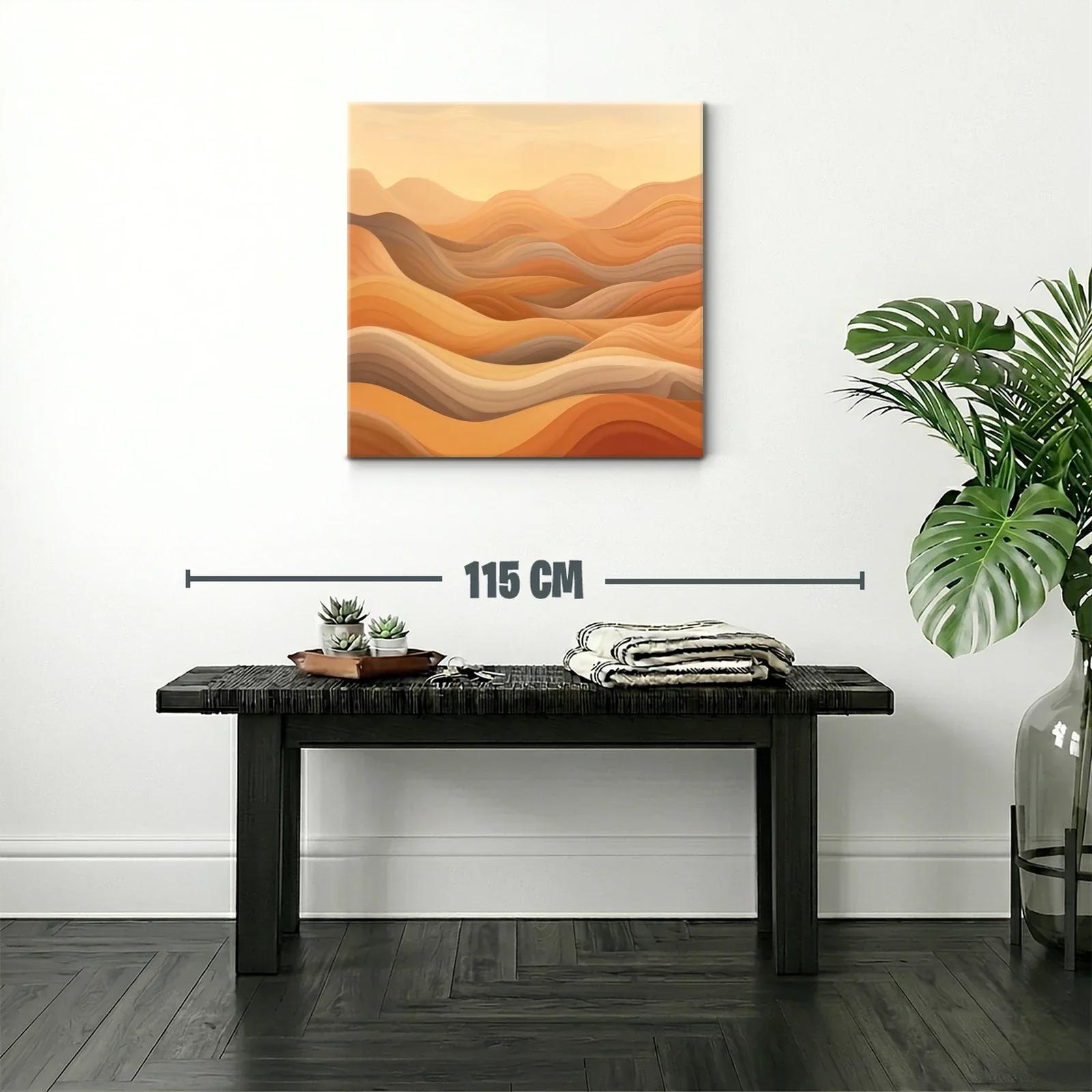 Paisaje abstracto en tonos cálidos y ondulados — miniatura 2