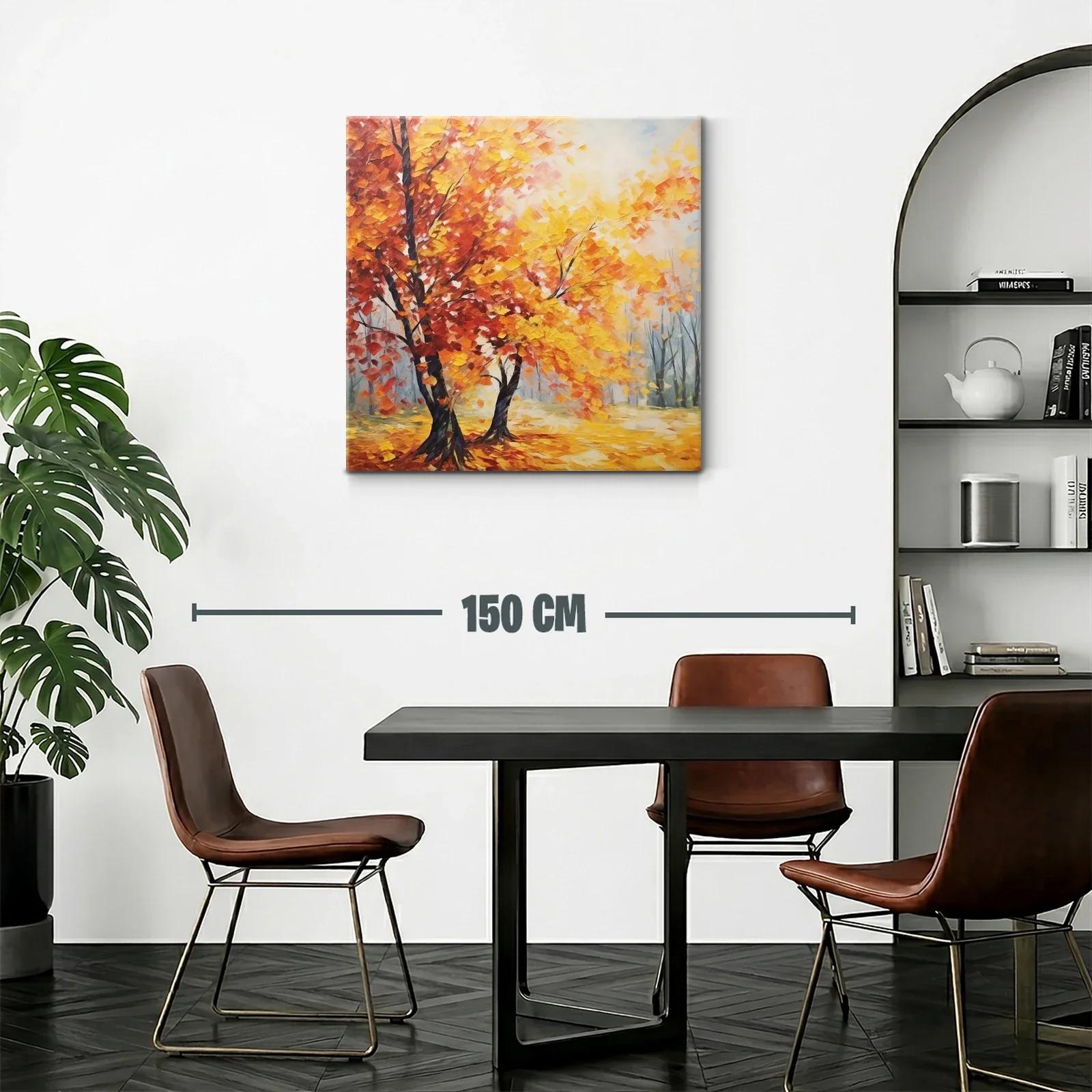 Árboles de otoño con vibrantes hojas anaranjadas y amarillas — miniatura 2