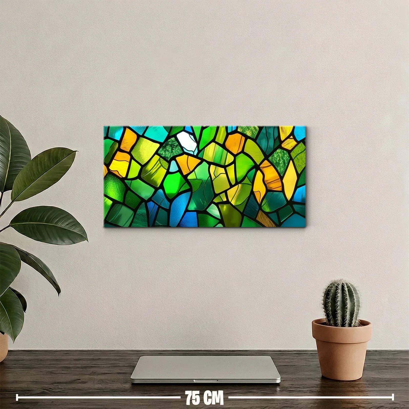 Cuadro mosaico tipo vitral con trama continua — miniatura 2