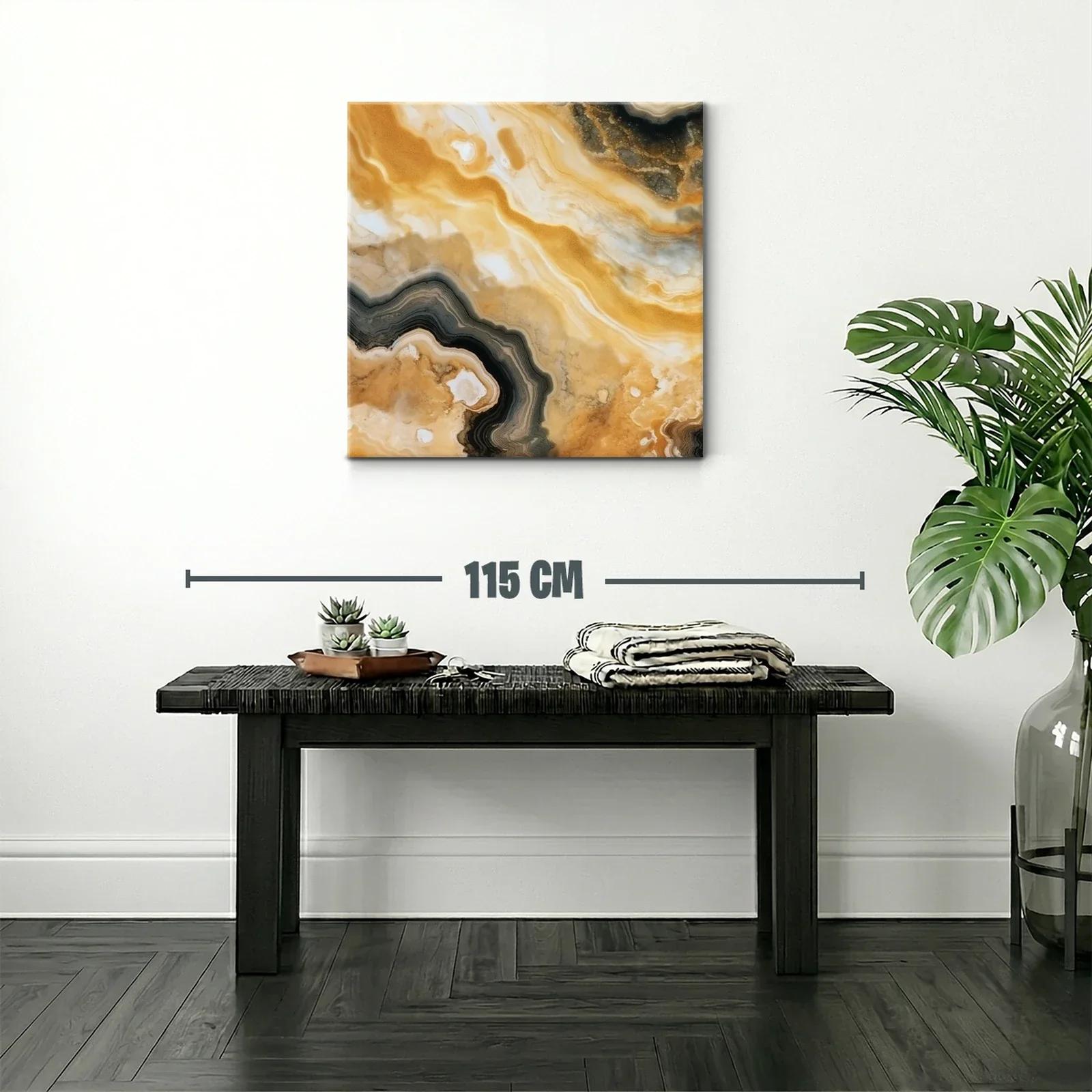 Arte abstracto con tonos cálidos y terrosos para interiores modernos — miniatura 2