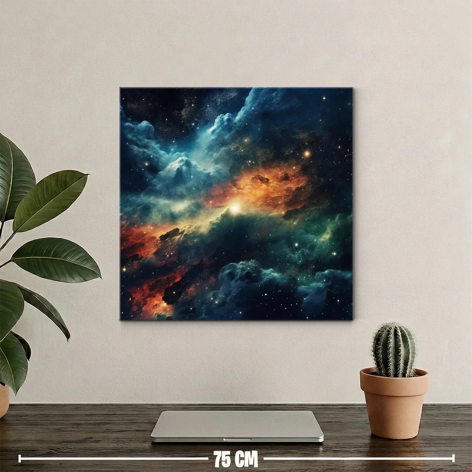 Nebulosa Cósmica en Tonos Profundos y Vibrantes — miniatura 2