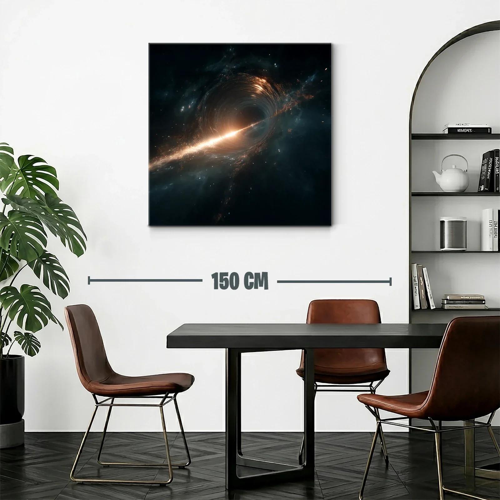 Cuadro Espacial con Agujero Negro y Luz Radiante — miniatura 2