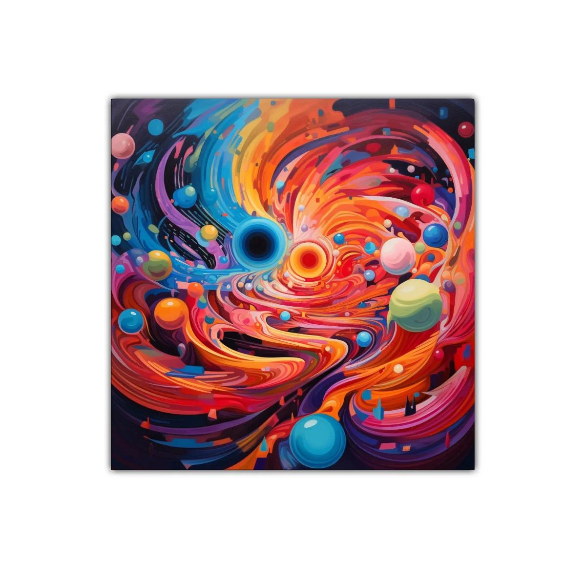 Explosión cósmica de colores vibrantes y movimiento dinámico