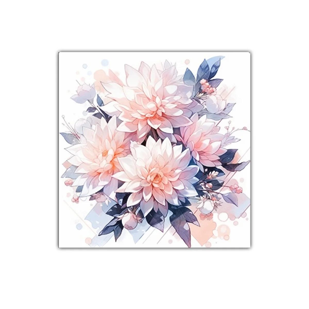 Cuadro decorativo con delicadas flores en tonos pastel
