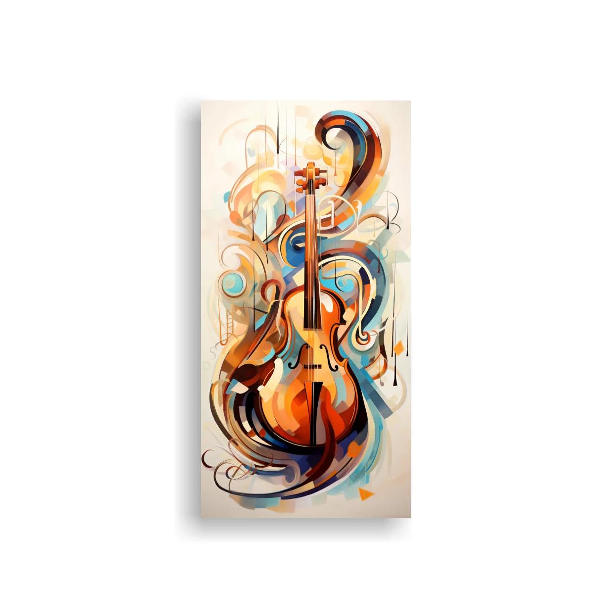 Cuadro violín con clave de sol grande