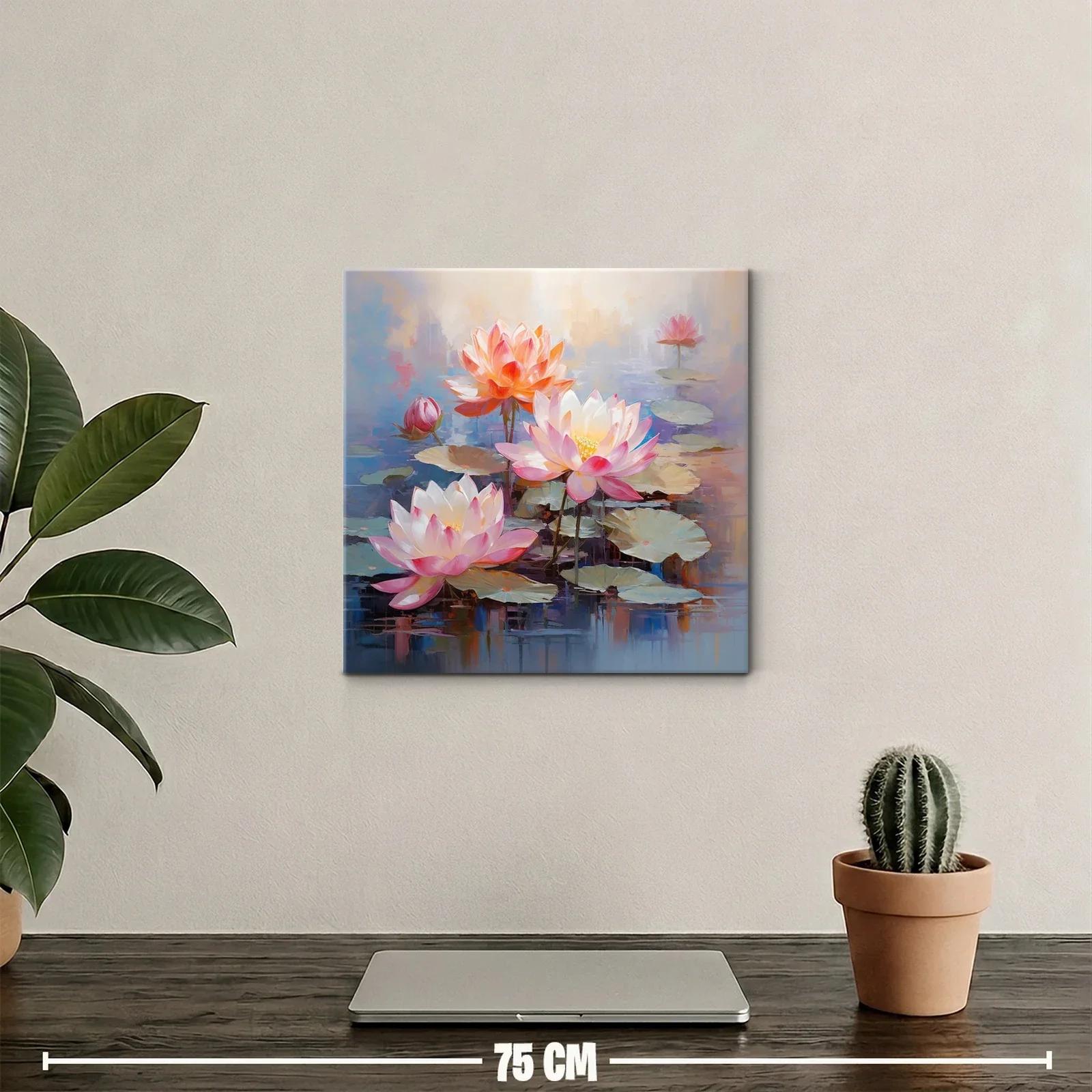 Elegancia natural en flores de loto sobre agua serena — miniatura 2