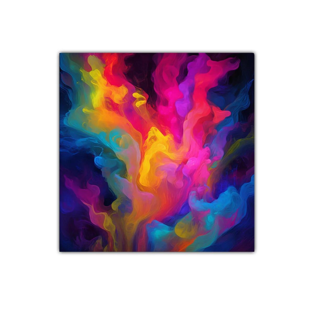 Explosión de colores vibrantes y formas fluidas dinámicas