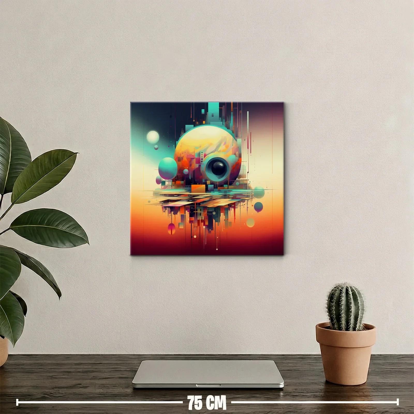 Composición abstracta con esfera y formas geométricas flotantes — miniatura 2