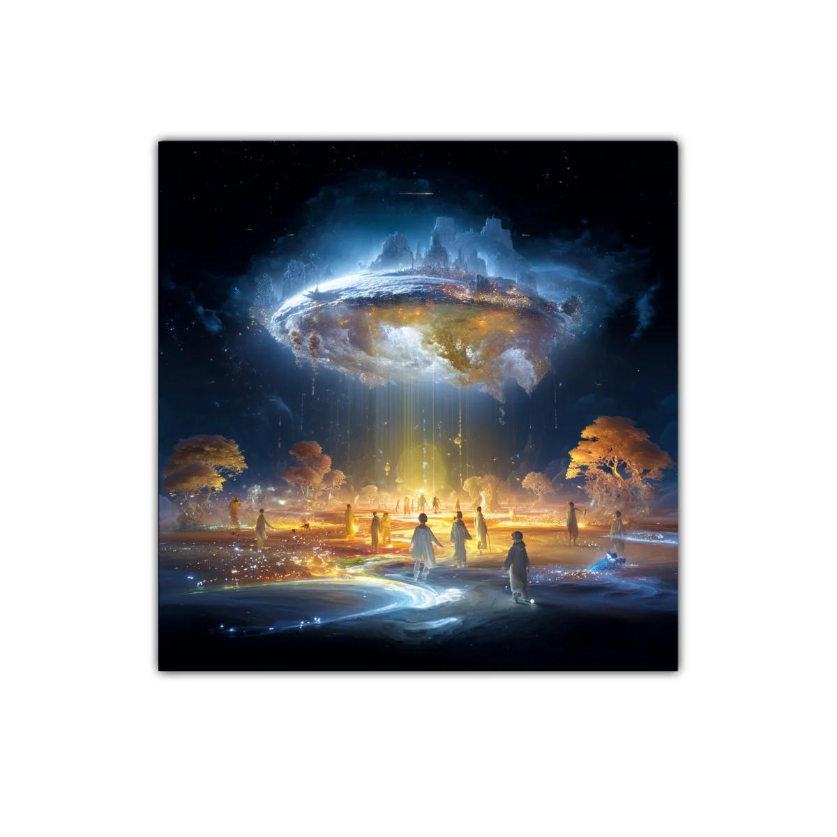 Paisaje Fantástico de Luz y Sombras Cósmicas — imagen principal