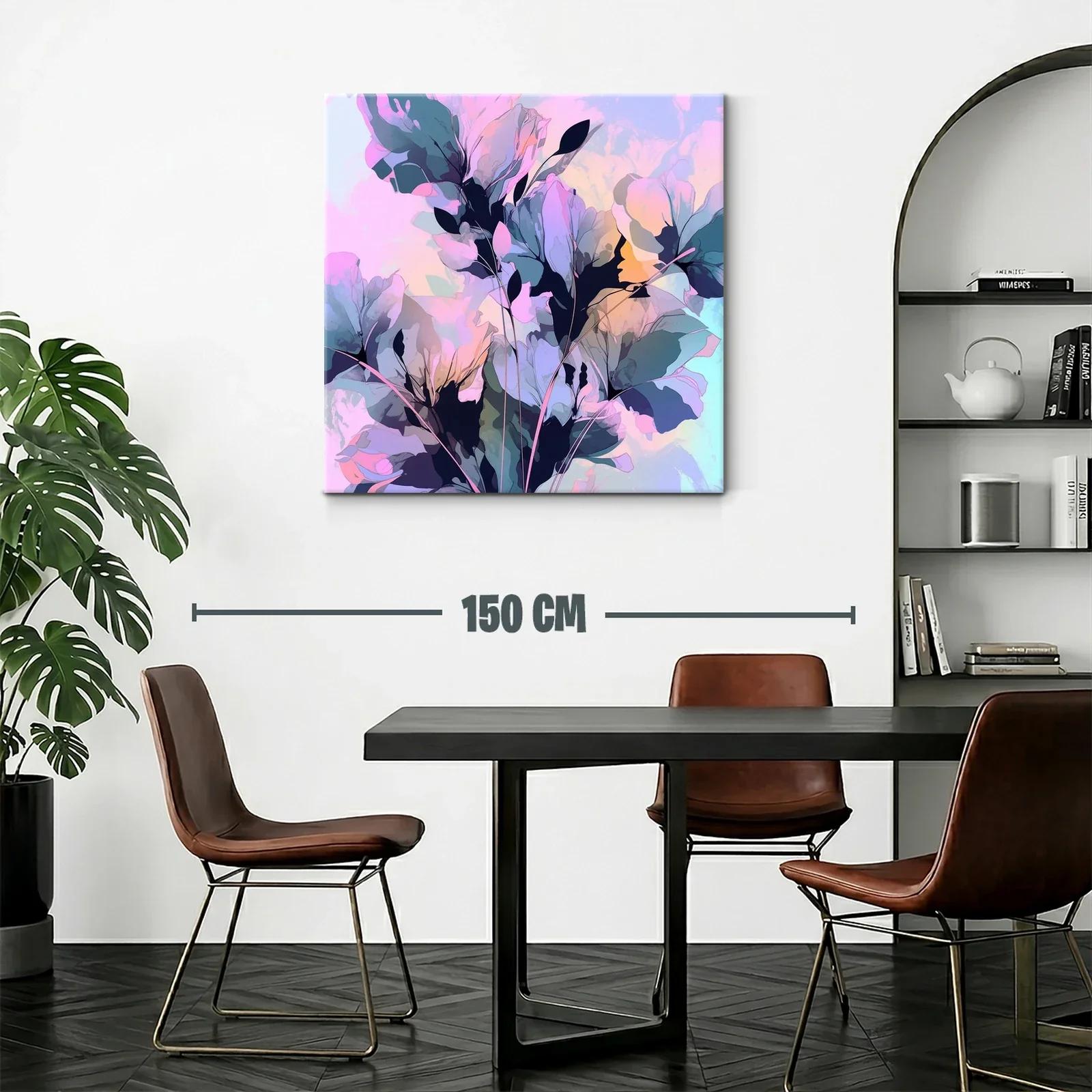 Cuadro floral con tonos suaves y vibrantes en armonía — miniatura 2