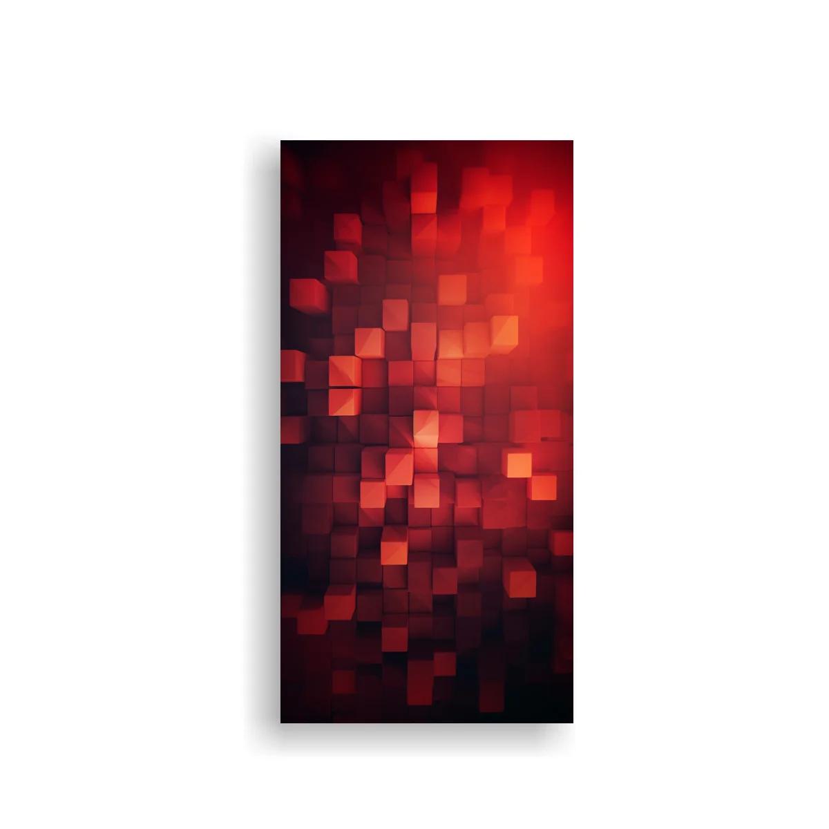 Cuadro mosaico abstracto de cuadrados luminosos