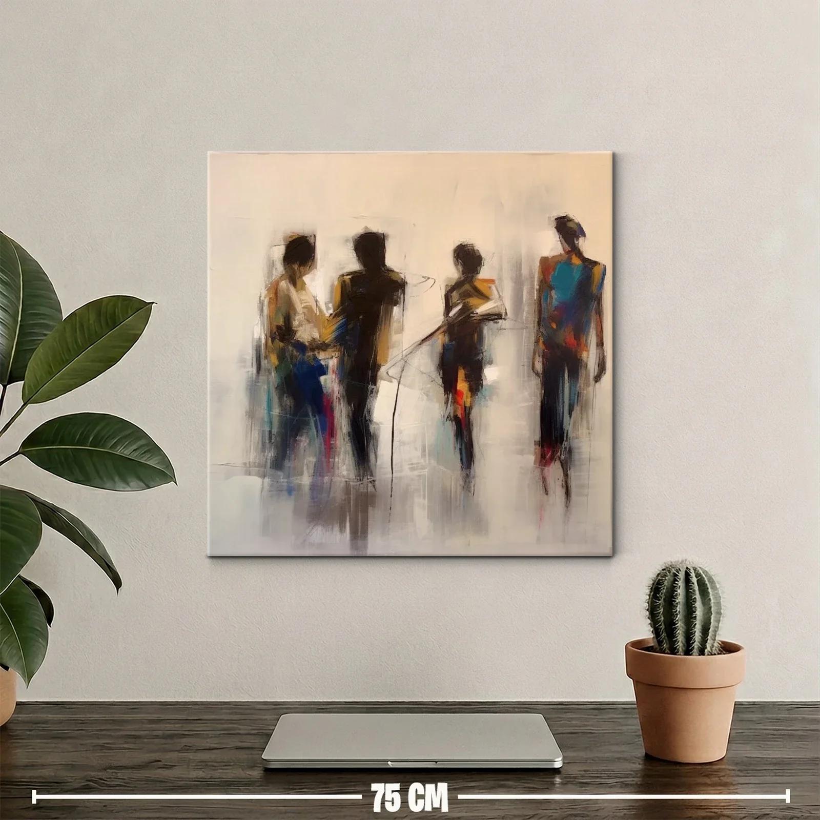 Composición abstracta de figuras humanas en movimiento — miniatura 2