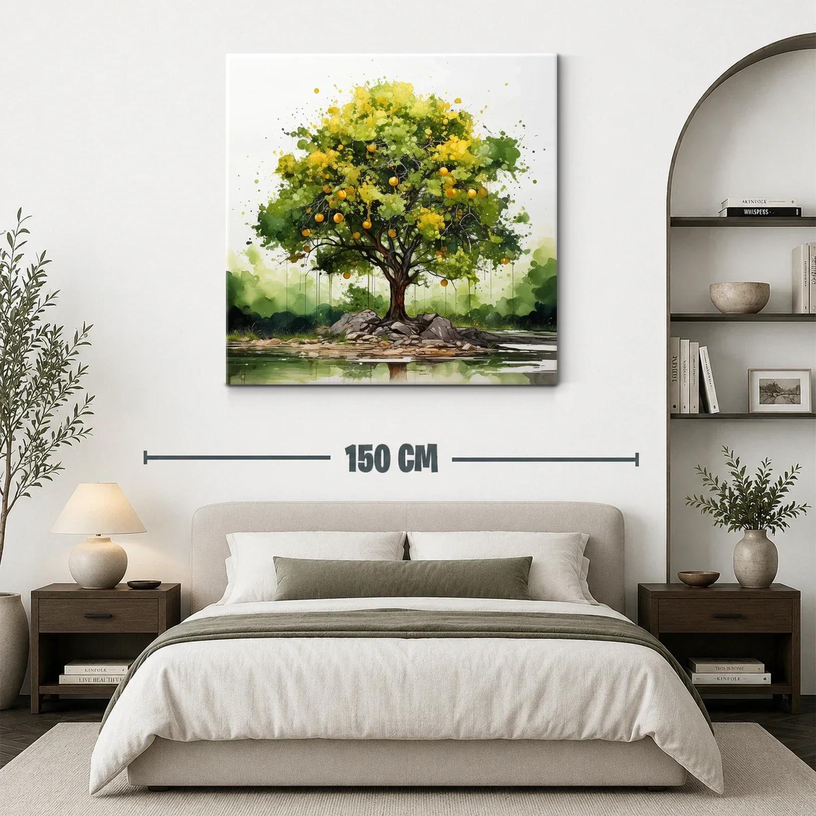 Árbol frutal vibrante sobre islote sereno — miniatura 3