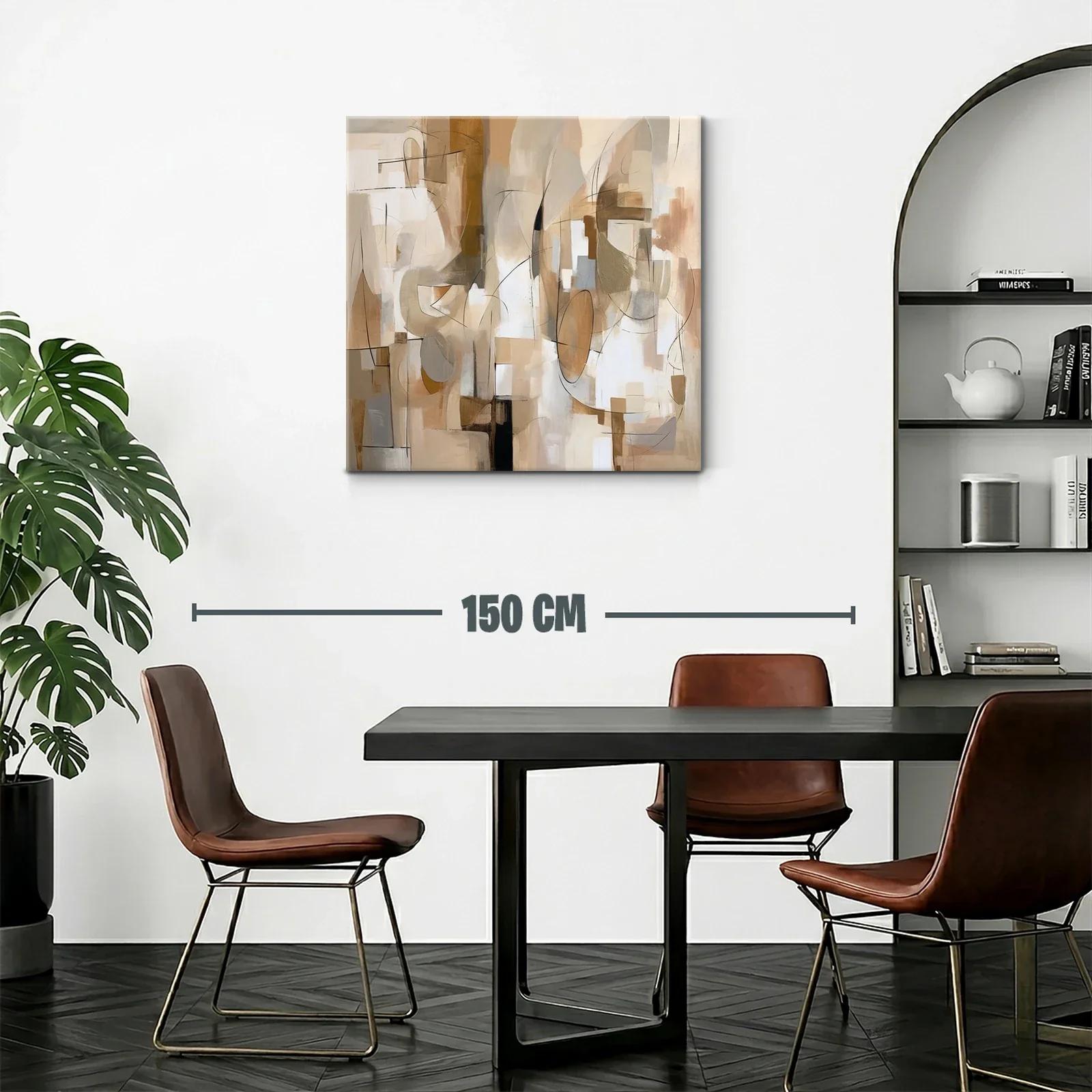 Composición abstracta en tonos cálidos y neutros — miniatura 2