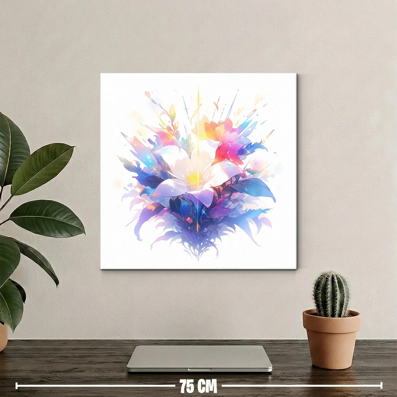 Flor luminosa con vibrantes tonos pastel y destellos mágicos — miniatura 2