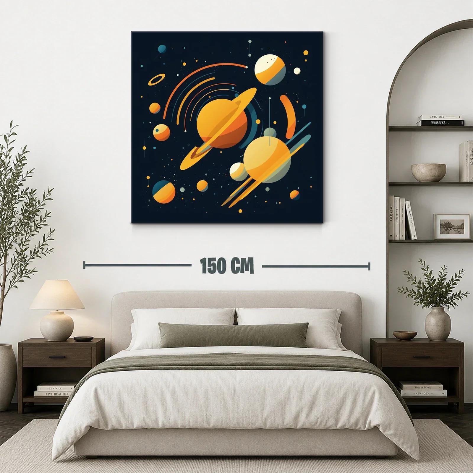 Composición abstracta de planetas en tonos cálidos — miniatura 3