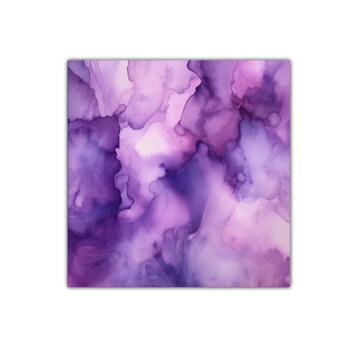 Cuadro decorativo con tonos suaves y abstractos en púrpura — miniatura 1