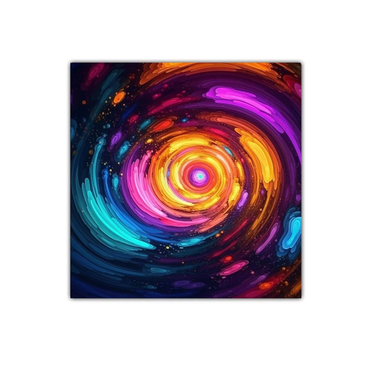 Cuadro Espiral Galáctico en Colores Vibrantes y Brillantes