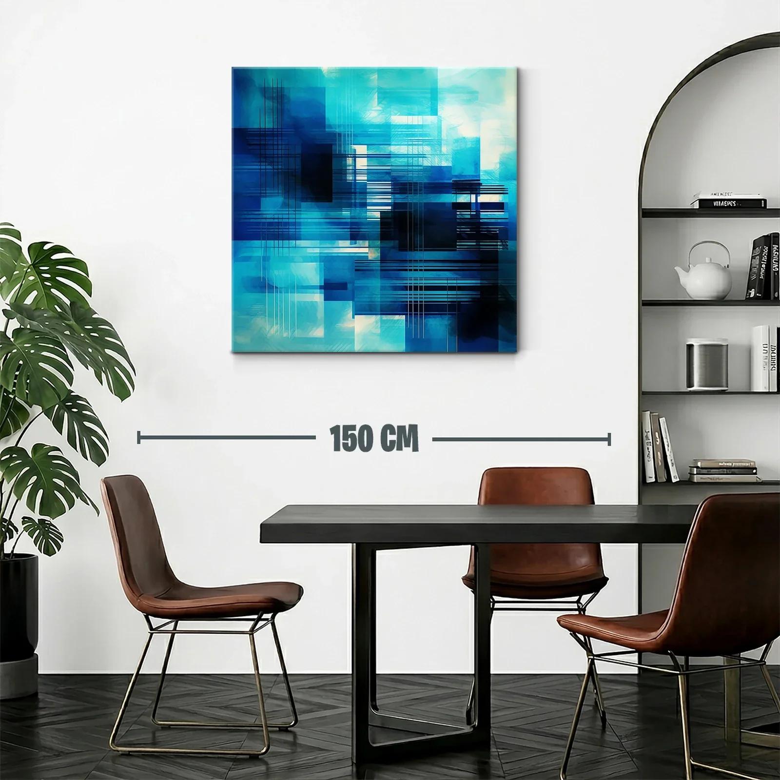Composición abstracta en tonos azules y negros — miniatura 2
