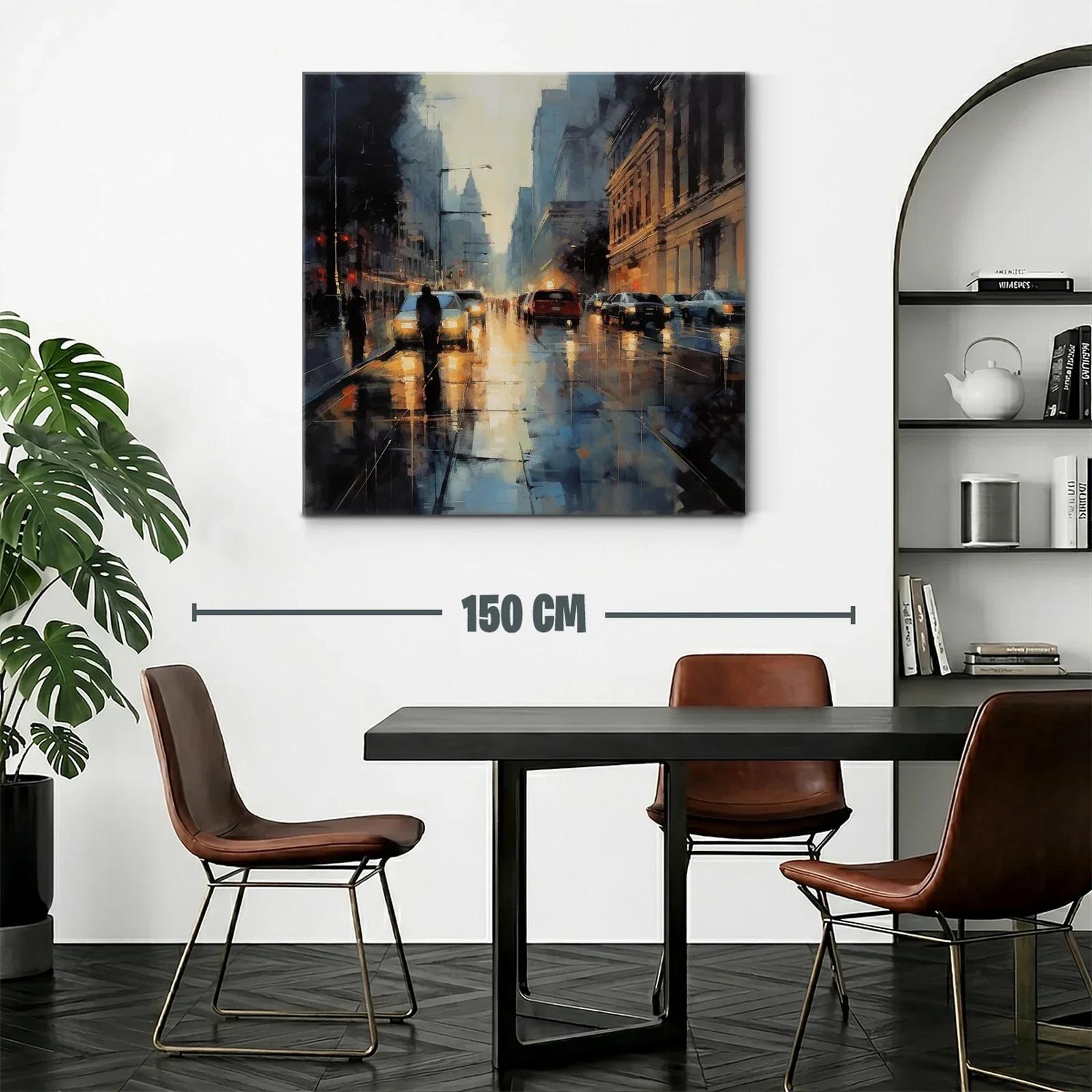Atardecer urbano con reflejos de luz y movimiento — miniatura 2