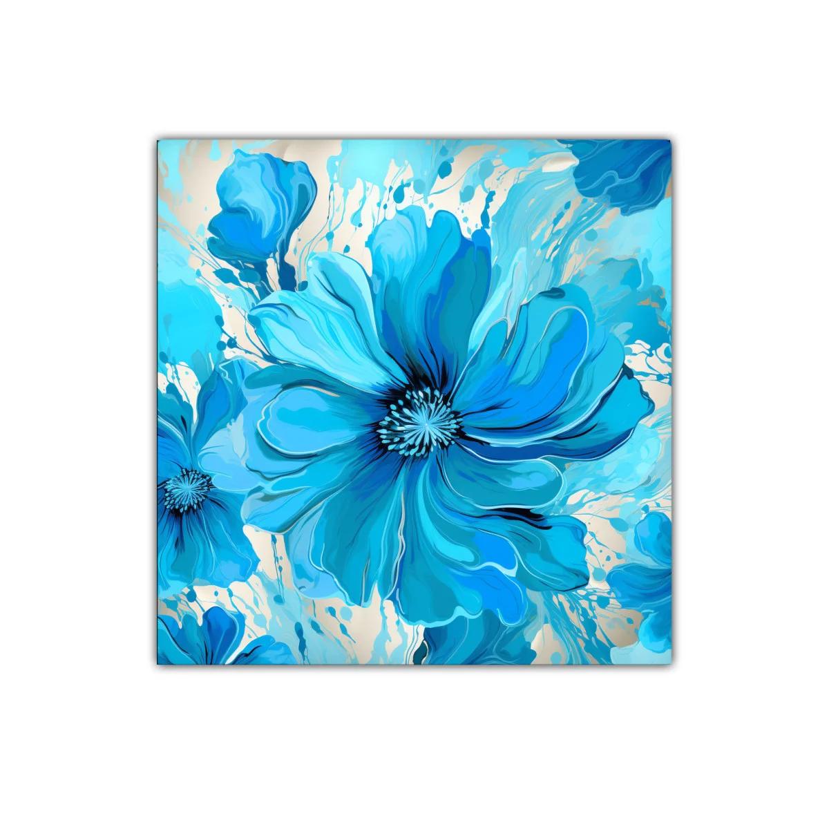 Elegancia floral en azul vibrante para decorar espacios — imagen principal