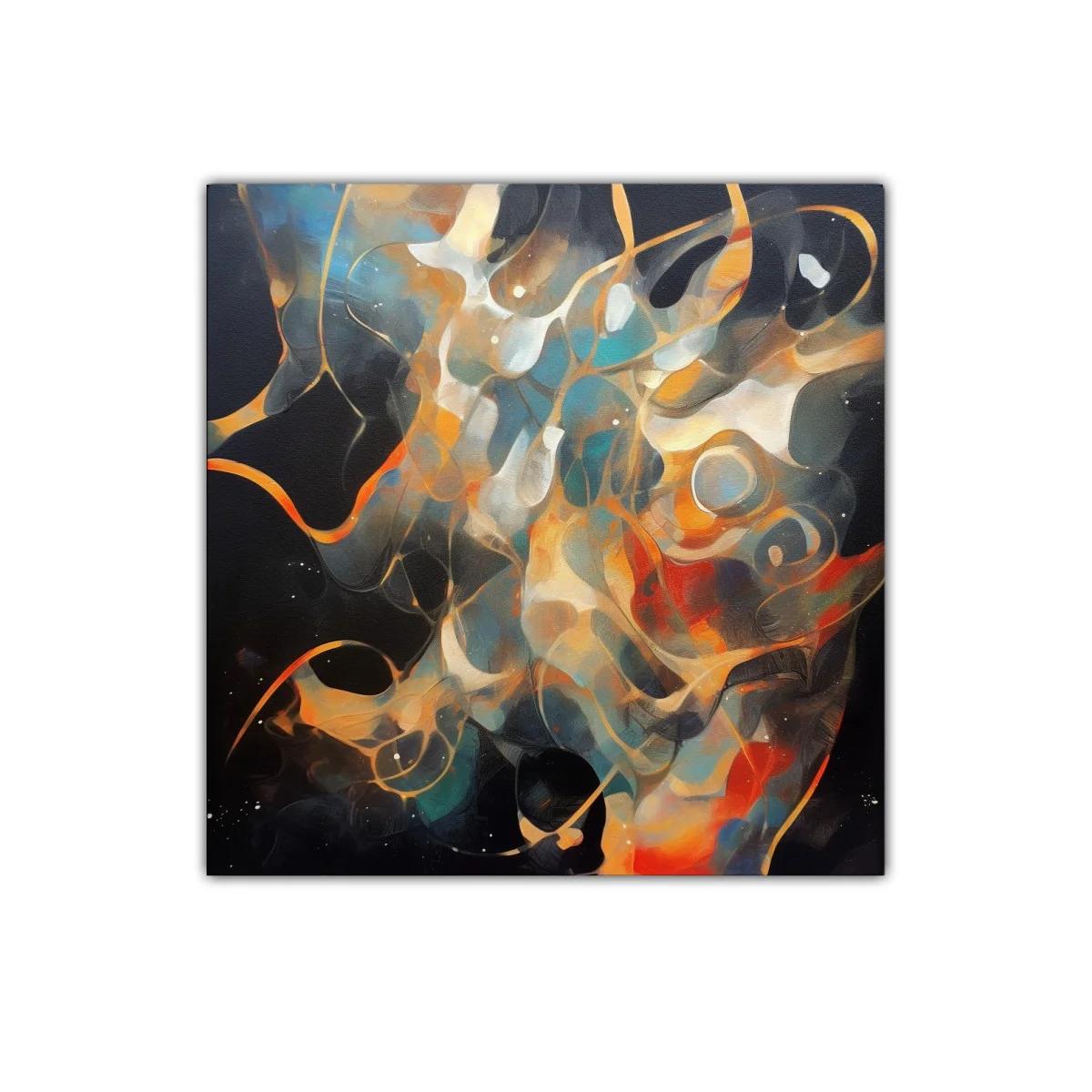 Cuadro abstracto con formas fluidas y tonos vibrantes — imagen principal