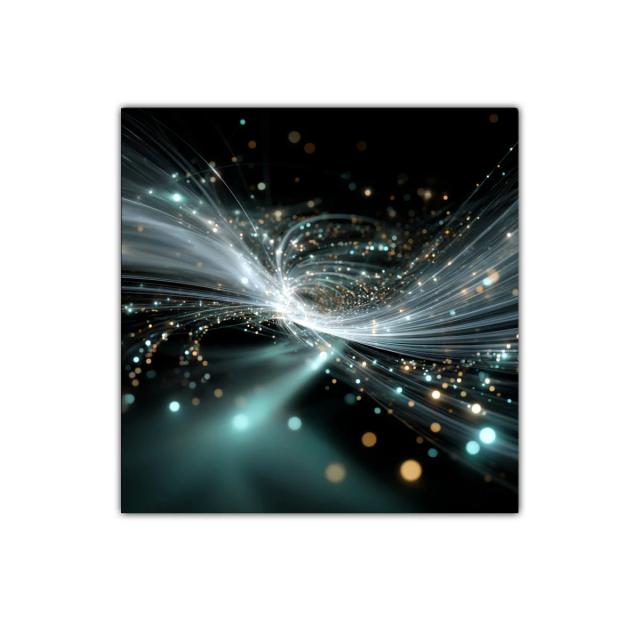 Explosión de Luz y Movimiento en Espacio Cósmico