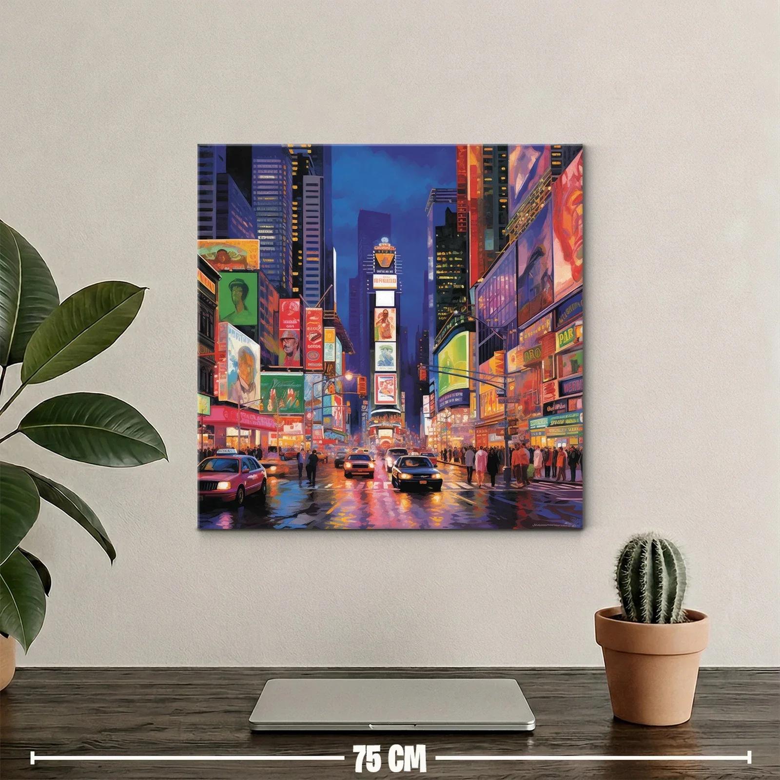 Atractiva escena urbana nocturna con luces vibrantes — miniatura 2