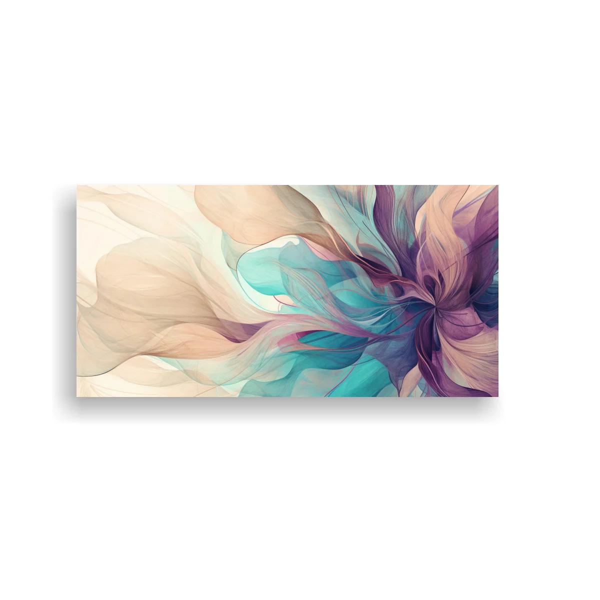 Cuadro flor abstracta con pétalos en abanico
