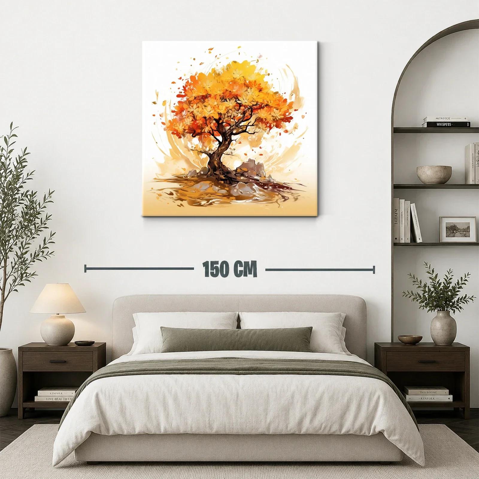 Árbol de otoño con vibrantes tonos cálidos y movimiento — miniatura 3