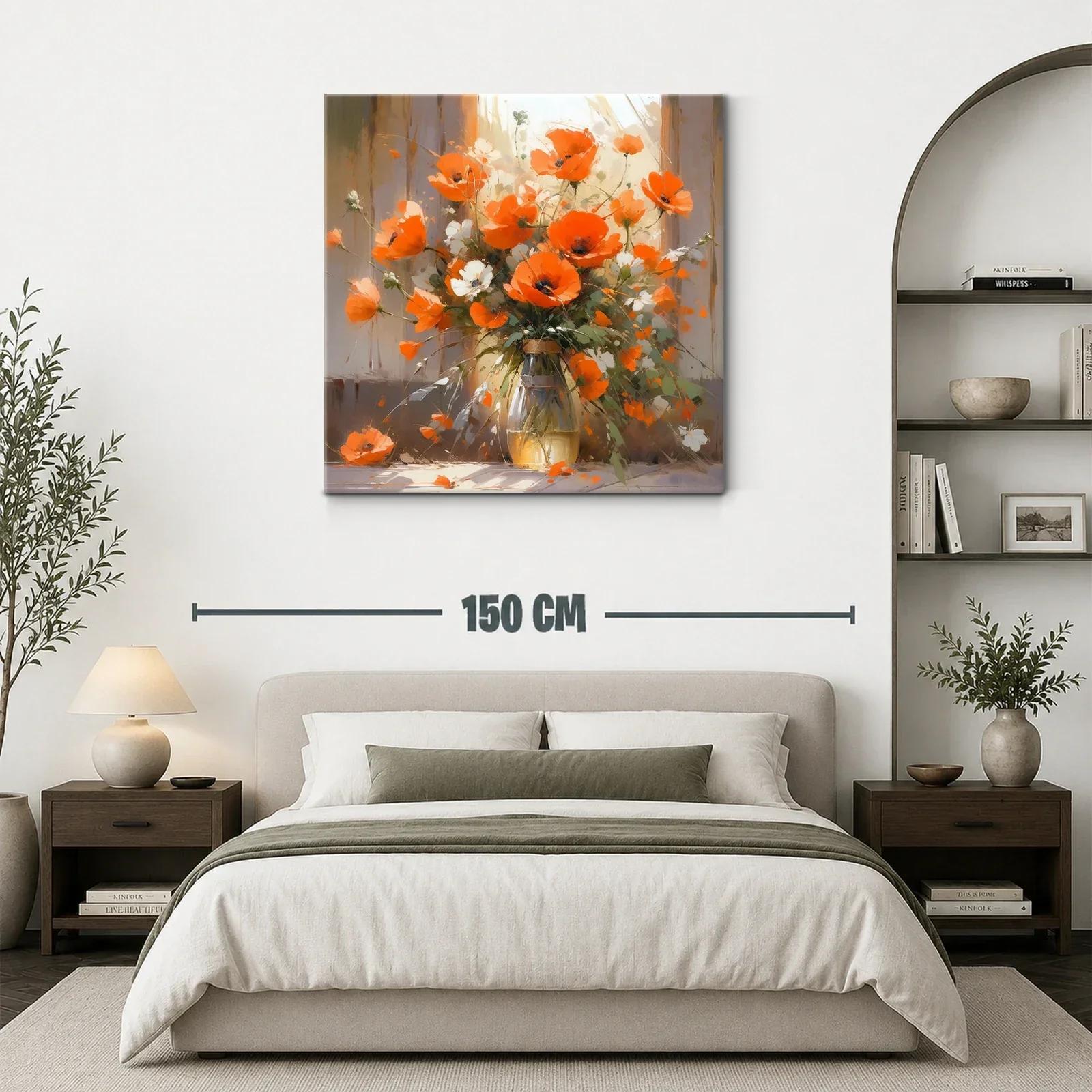 Ramo vibrante de flores anaranjadas con detalles blancos — miniatura 3