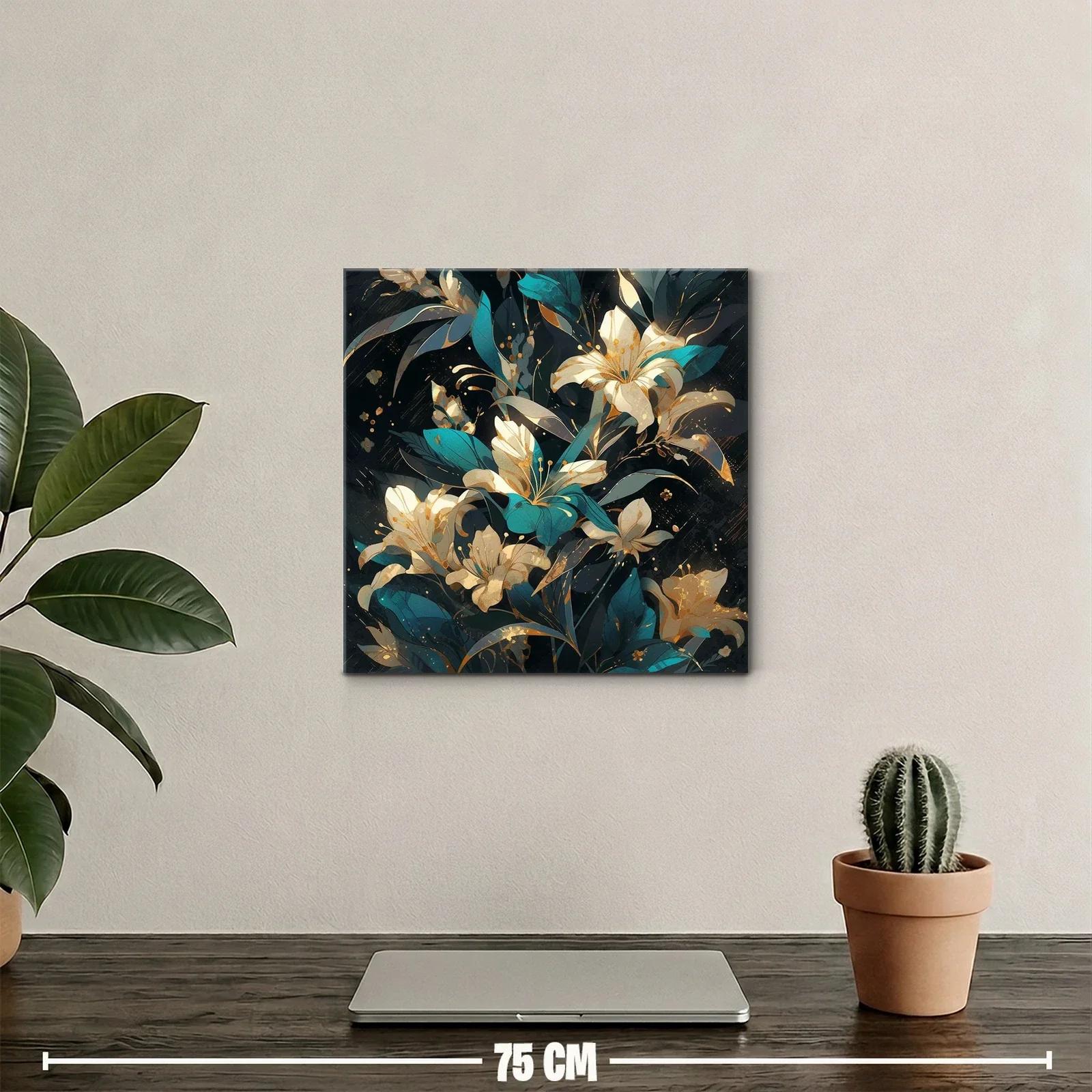 Elegancia natural de lirios en tonos oscuros y dorados — miniatura 2