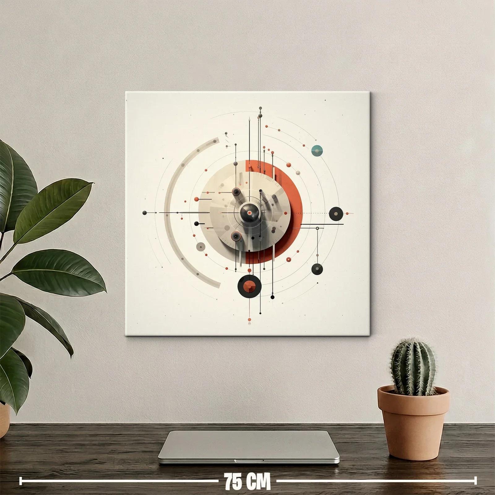 Composición geométrica con formas circulares y lineales — miniatura 2
