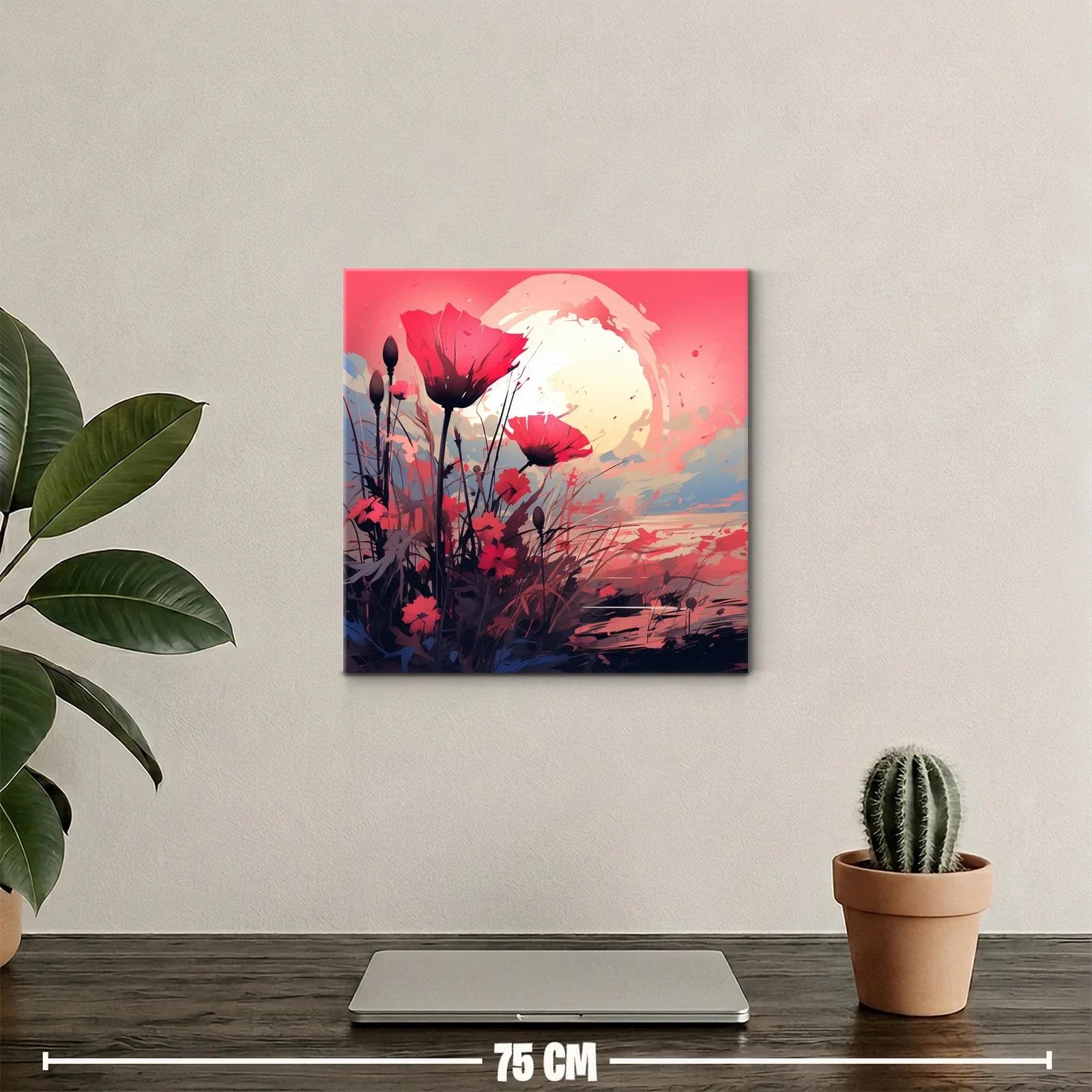 Flores vibrantes al atardecer con tonos cálidos y suaves — miniatura 2