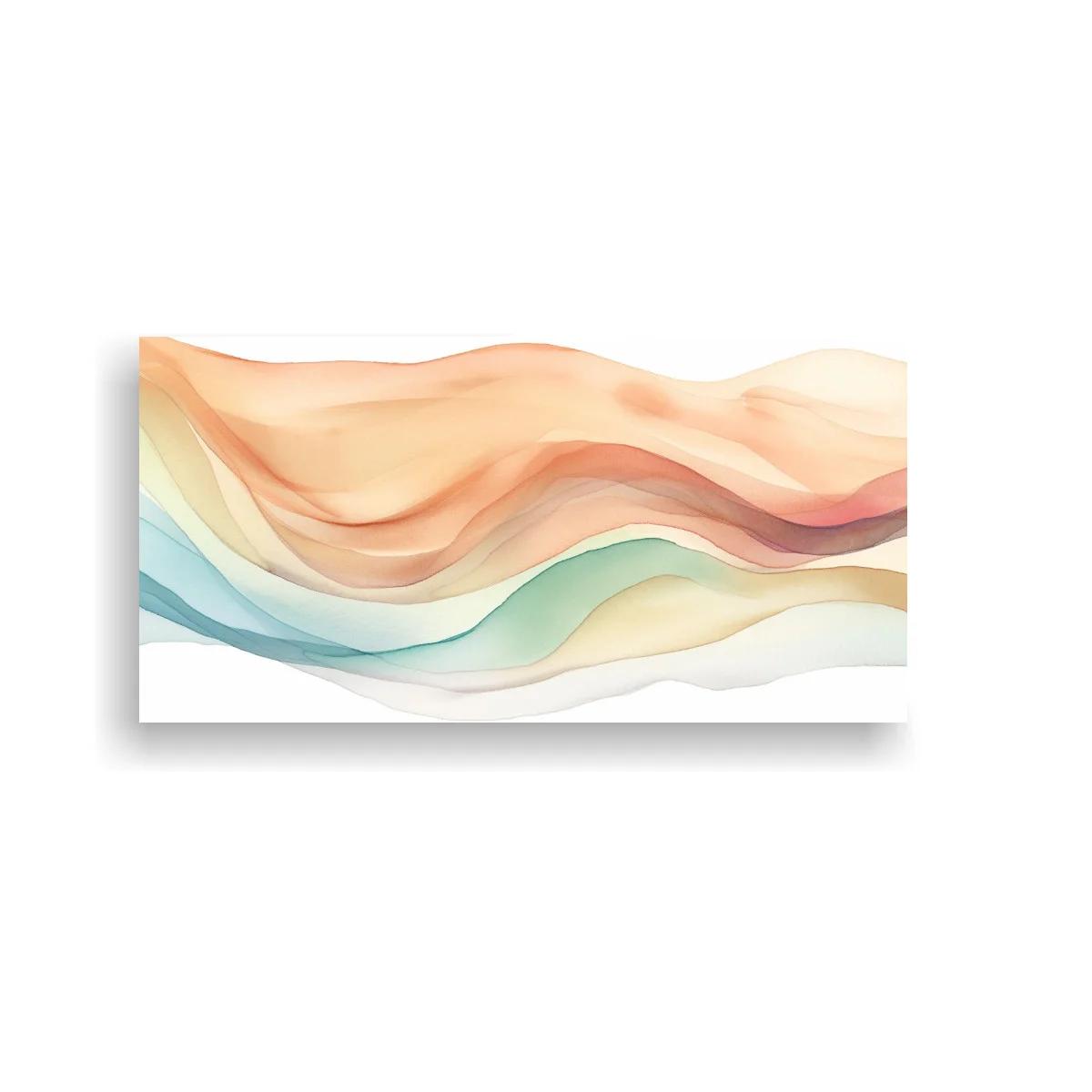 Cuadro bandas onduladas de color con degradados suaves