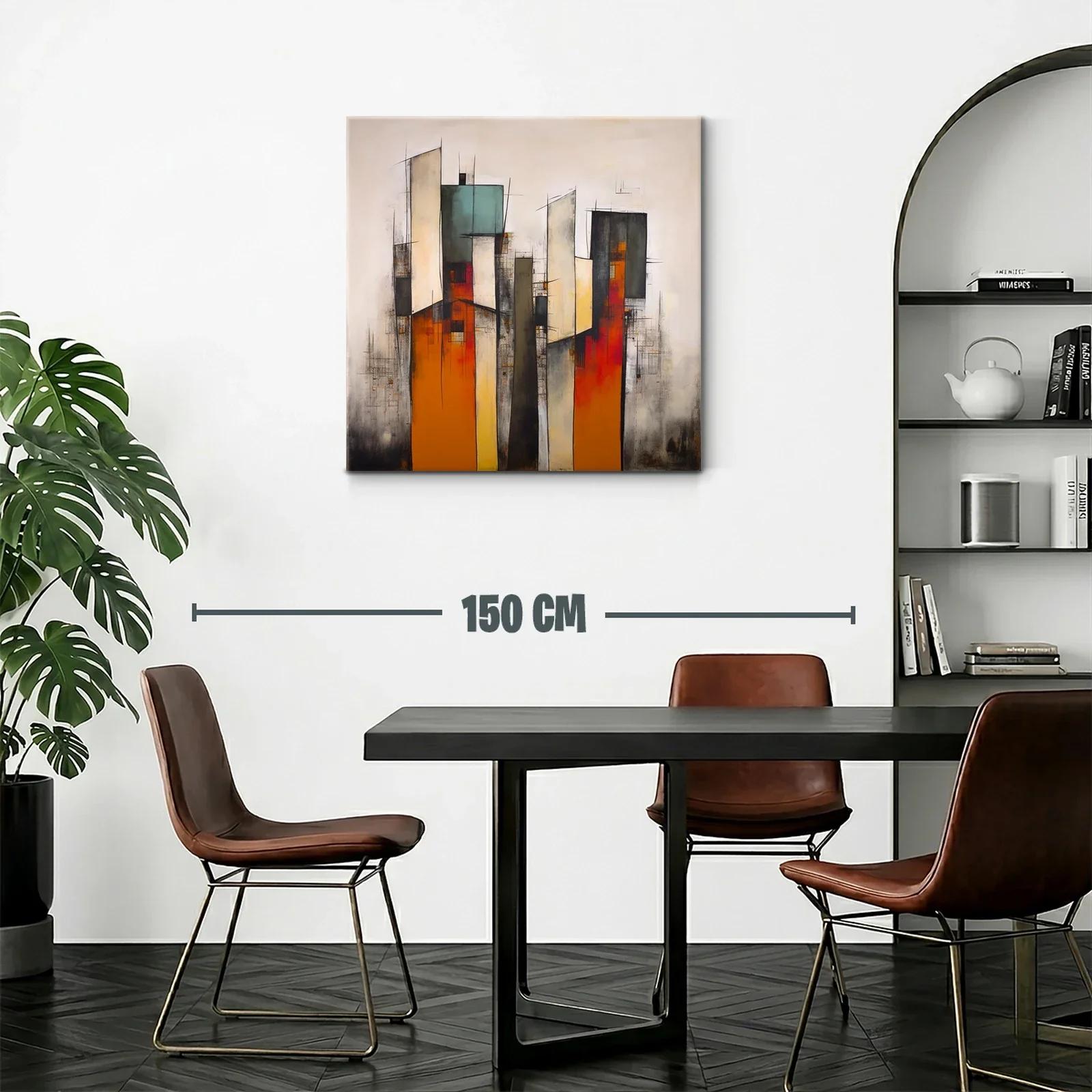 Composición abstracta con formas geométricas y tonos cálidos — miniatura 2