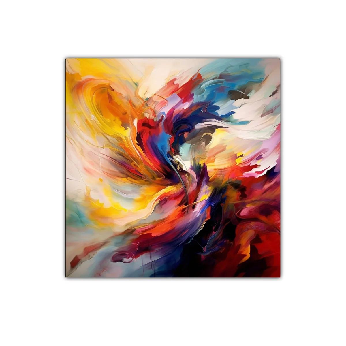 Explosión de color abstracto con energía vibrante y contraste dinámico
