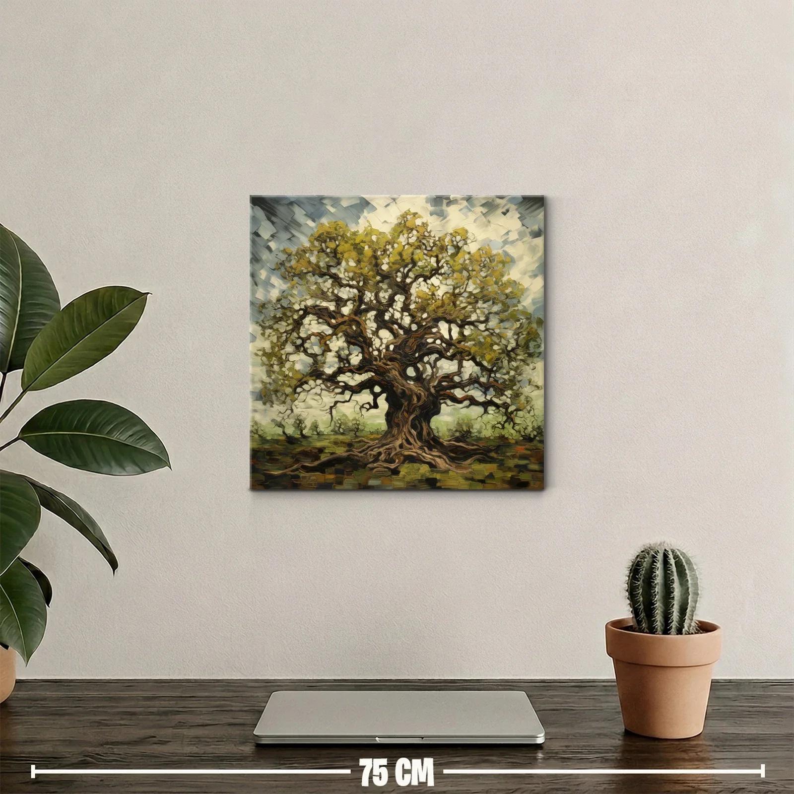 Árbol imponente con ramas entrelazadas y follaje dorado — miniatura 2