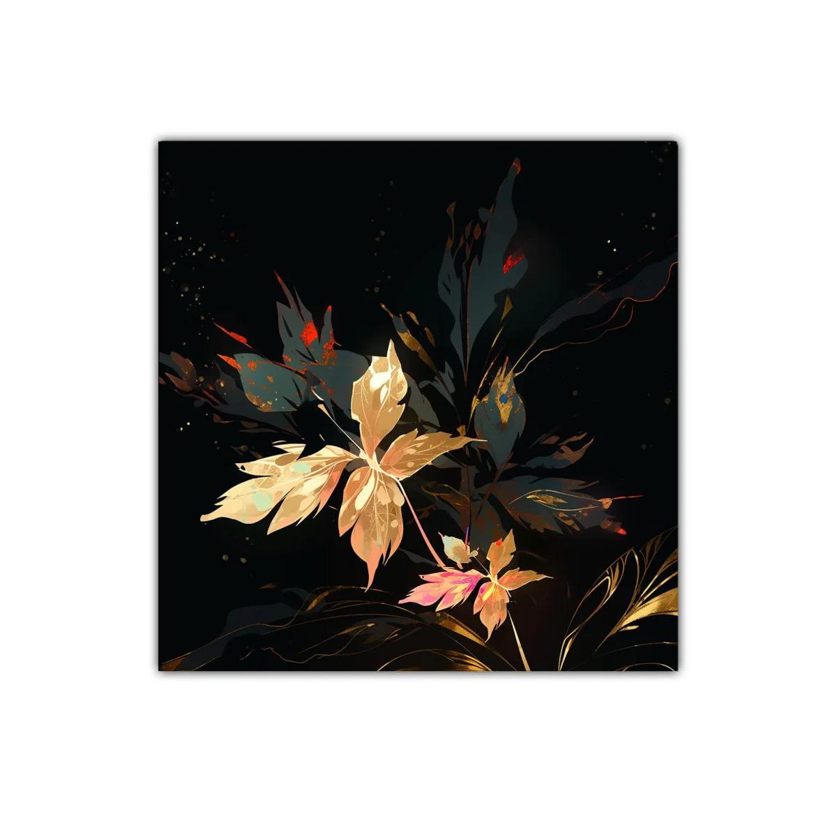 Elegancia botánica en tonos oro y negro para tu hogar — imagen principal