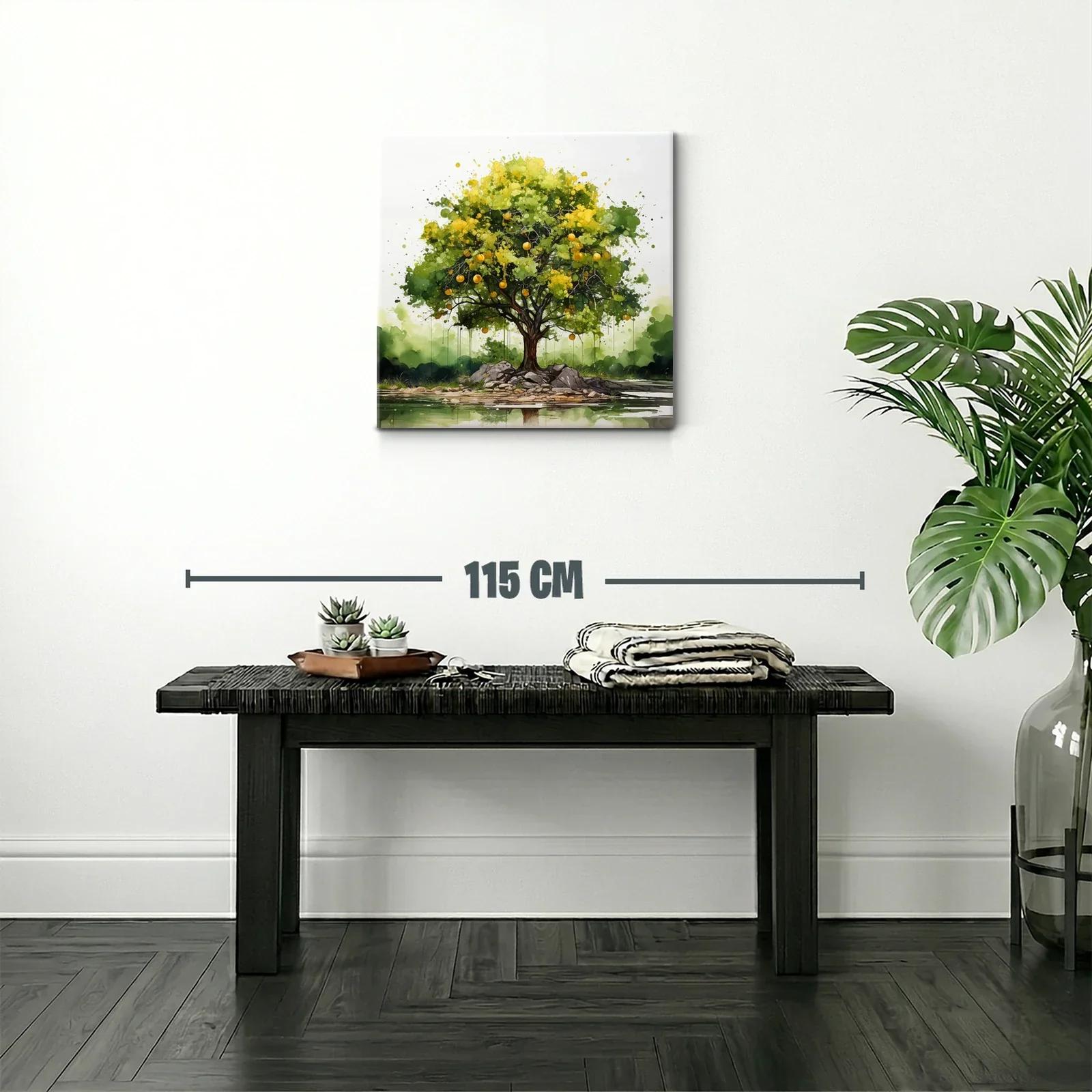 Árbol frutal vibrante sobre islote sereno — miniatura 2