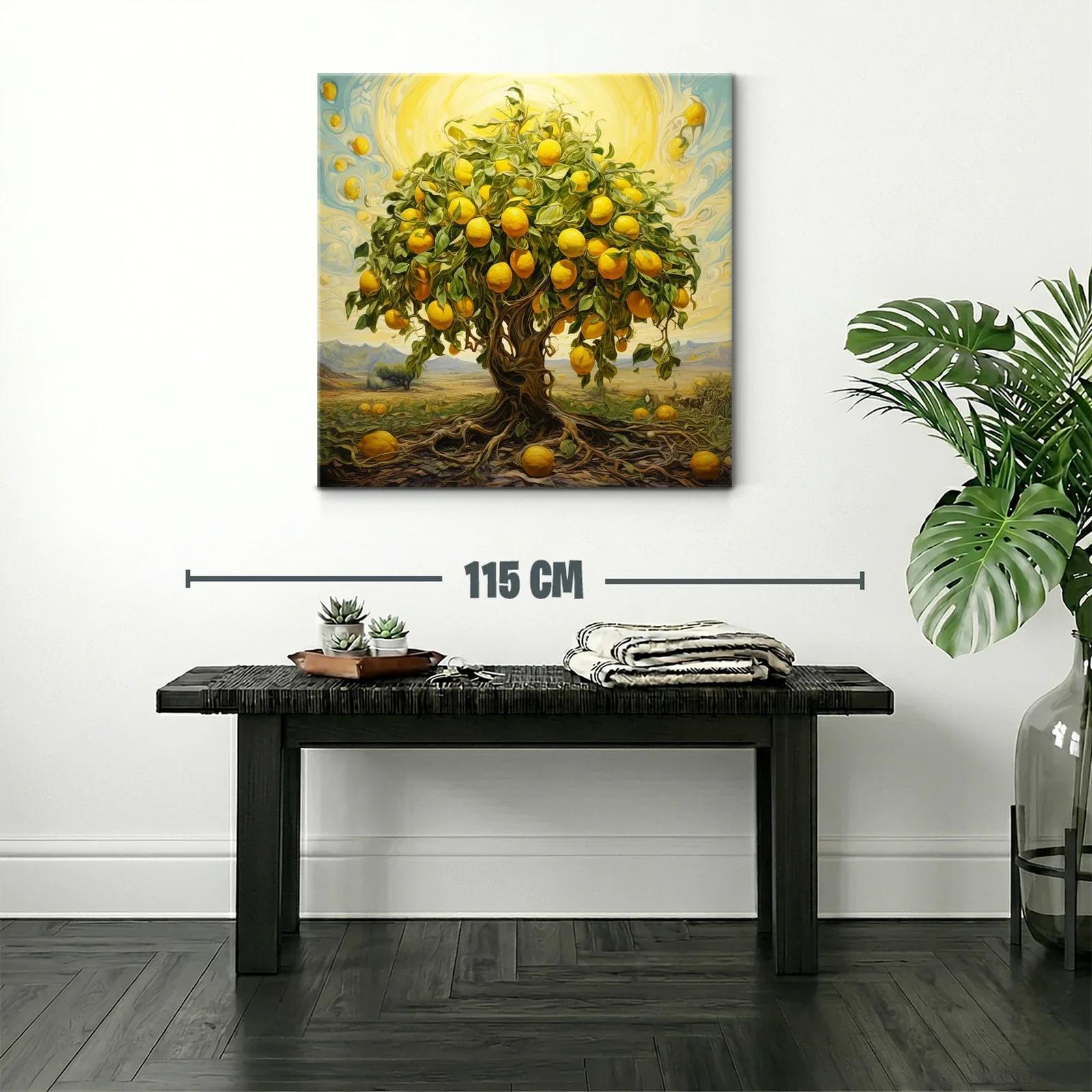 Árbol frutal irradiando frescura y vitalidad amarilla — miniatura 2