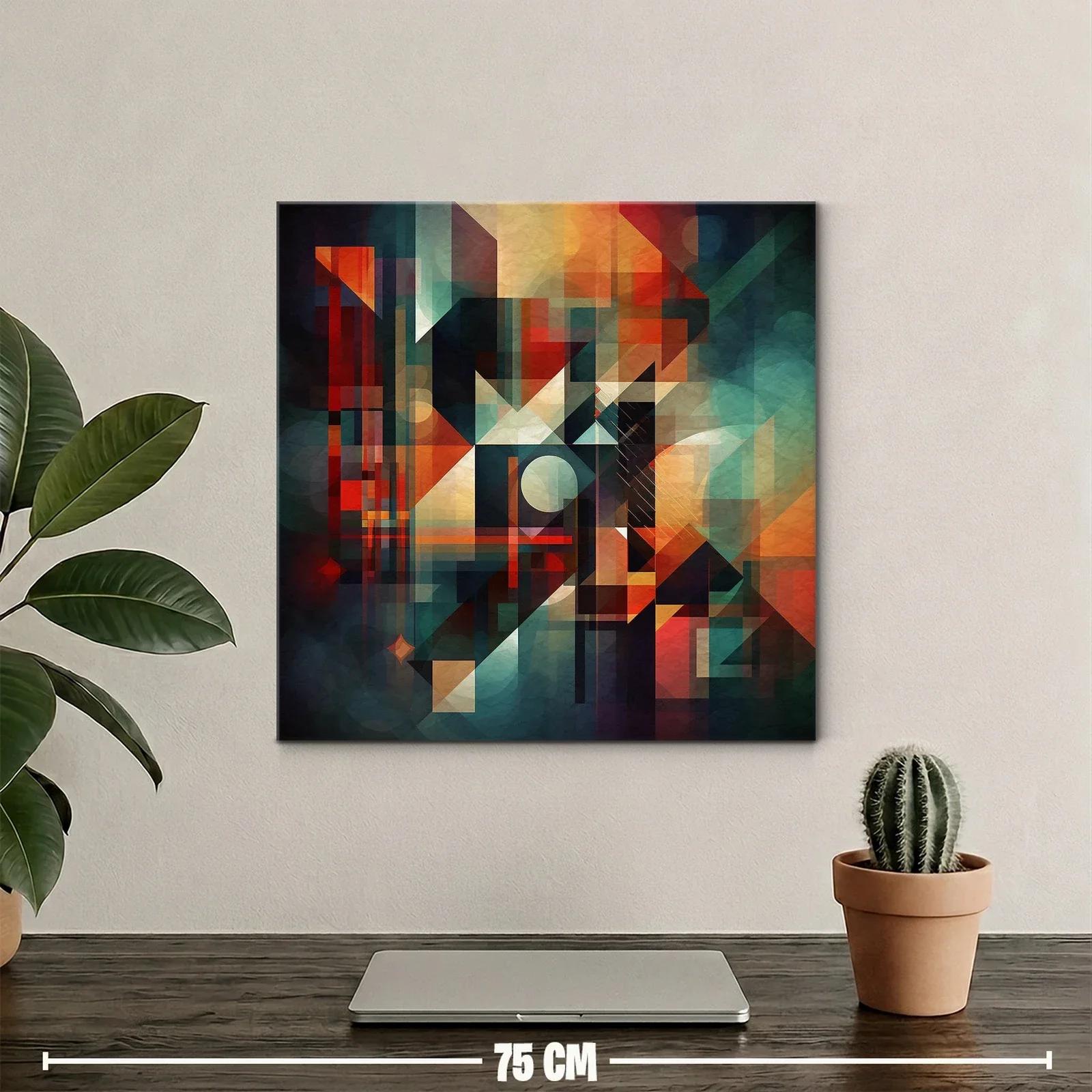 Composición abstracta con formas geométricas y tonos cálidos — miniatura 2