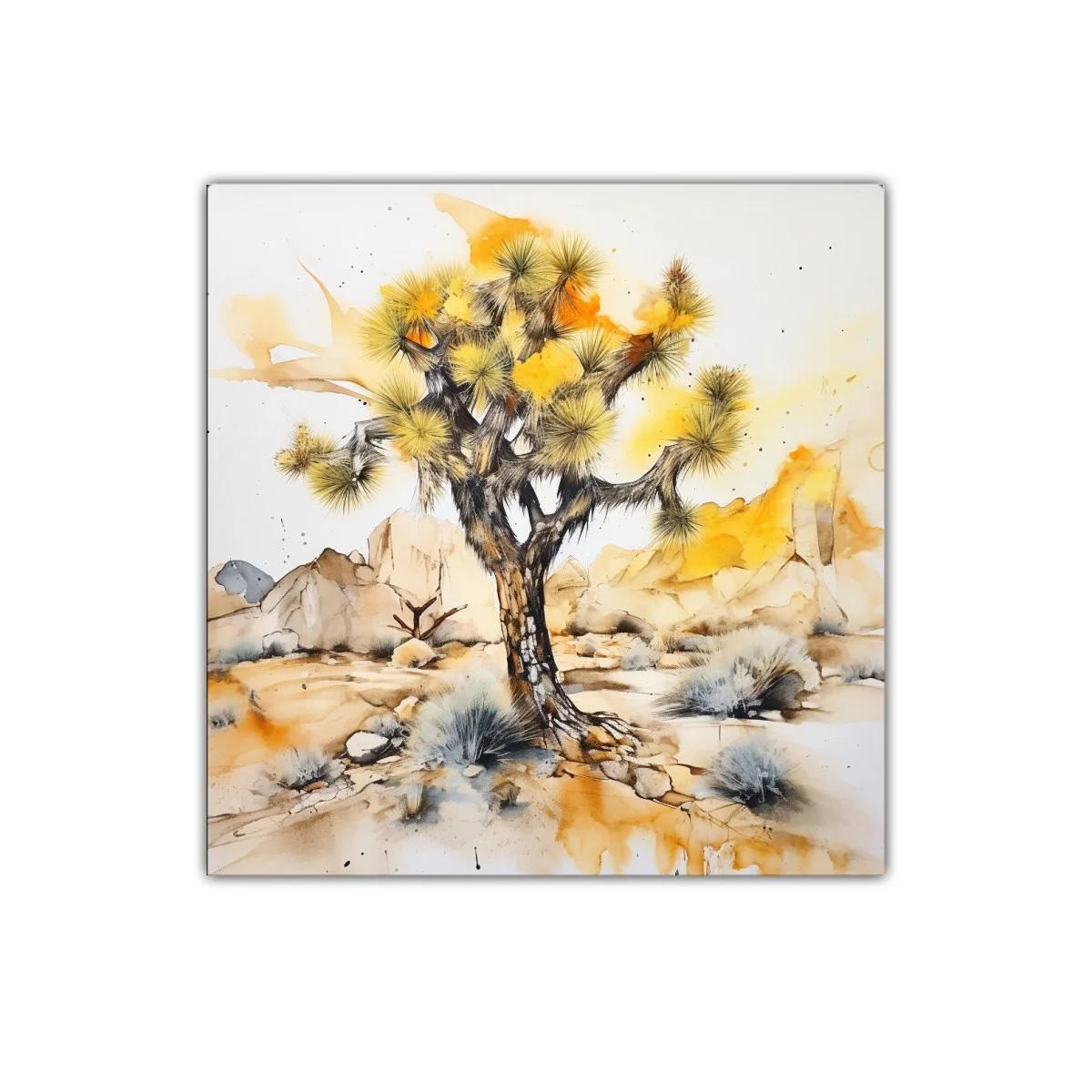 Paisaje desértico con árbol y atmósfera cálida y serena — miniatura 1