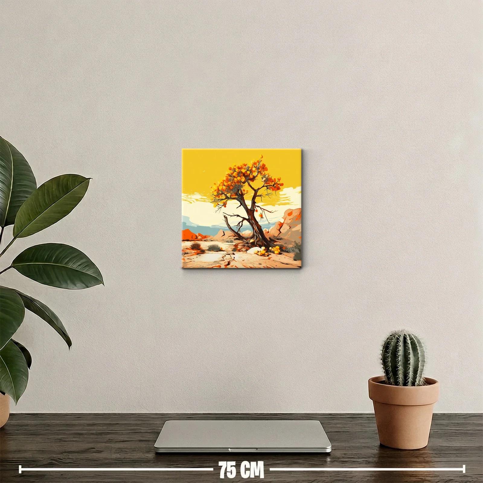 Árbol solitario con tonos cálidos en paisaje desértico — miniatura 2